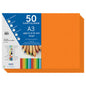 Dohe Pack de 50 Cartulinas A3 de 180gr - Con PH Neutro - Libres de Cloro Elemental - Color Naranja