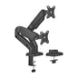 Aisens Soporte de Mesa PRO Contrapeso Giratorio e Inclinable para Monitor/TV 9kg (3 Pivotes - 2 Brazos) de 17-32 - Color Negro