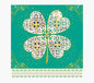 Pictura Tarjeta Arabesque - 16x16cm - Tematica Trebol de Cuatro Hojas - Tarjeta Triptica sin Envoltorio - Incluido Sobre Blanco - Papel con Certificacion FSC