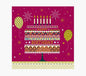 Pictura Tarjeta Arabesque - 16x16cm - Tematica Tarta de Cumpleaños - Tarjeta Triptica sin Envoltorio - Incluye Sobre Blanco - Papel con Certificacion FSC