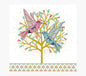 Pictura Tarjeta Arabesque - 16x16cm - Tematica Colibri - Triptica sin Envoltorio - Incluye Sobre Blanco - Papel con Certificacion FSC