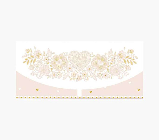 Pictura Tarjeta Money Cards - Tarjeta de Regalo Tipo Sobre Horizontal - Tematica Corazones y Flores - 21.3x9.6cm - Embolsada Individualmente en Celofan - Incluido Sobre Blanco - Papel con Certificacion FSC