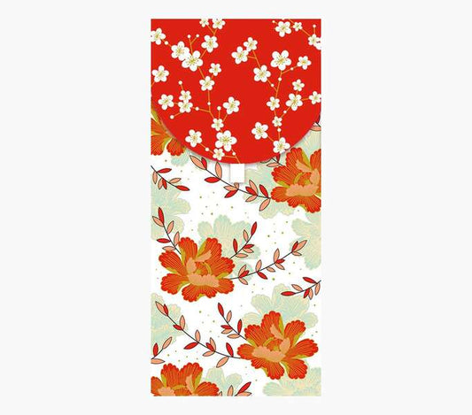 Pictura Tarjeta Money Cards - Tarjeta de Regalo Tipo Sobre Vertical - Tematica de Flores - 9.6x21.3cm - Embolsada Individualmente en Celofan - Incluido Sobre Blanco - Papel con Certificacion FSC