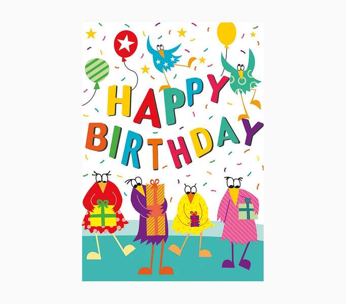 Pictura Zig-Zag Tarjeta Triptica de Felicitacion de Cumpleaños 15x22cm - Incluye Sobre Blanco - Papel con Certificacion FSC