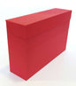 Elba Caja de Transferencia Resistente 39.6x25.4cm - Tapa con Cierre de Seguridad - Asa Ergonomica - Color Rojo Intenso