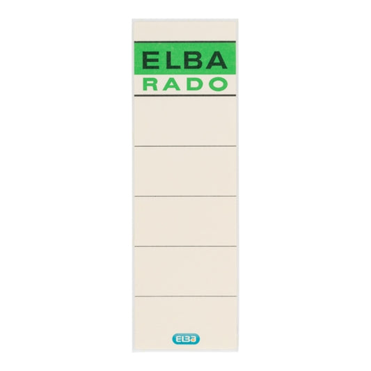 Elba Pack de 100 Unidades Etiquetas Adhesivas L80mm - Facil de Pegar - Medida de 80mm - Color Beige