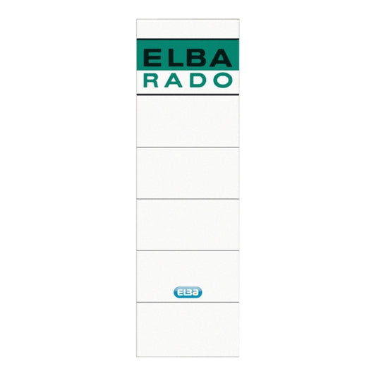 Elba Etiquetas Adhesivas L80mm - Facil de Pegar - Tamaño L80mm - Ideal para Organizar y Etiquetar - Color Blanco