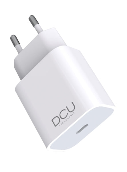 DCU Tecnologic Cargador USB Tipo C PD 20W - Color Blanco