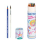 Giotto Candy Collection Acquarell Bote de 18 Lapices de Colores Acuarelables Hexagonales + Pincel -