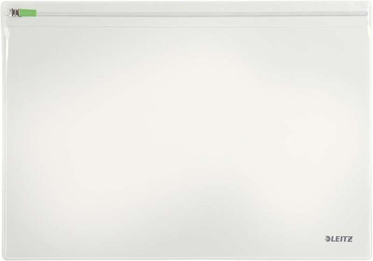 Leitz Traveller Pack de 2 Fundas Multiusos Transparentes - Tamaño 230x1x330mm - Cierre de Cremallera