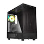 Abysm Danube Sava H400 Black Caja Torre ATX, ITX, Micro ATX - Lateral y Frontal Cristal Templado - 3.5" y 2.5" - USB-A, USB-C y Audio - 1 Ventilador ARGB Instalado - Soporta Refrigeracion Liquida