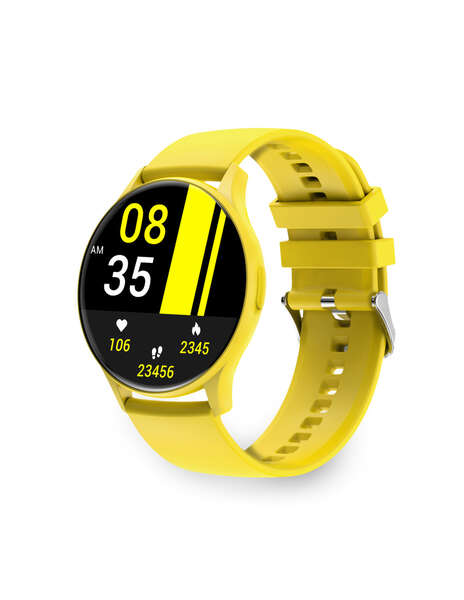 Ksix Core Smartwatch - Pantalla AMOLED 1,43? - Autonomia 5 Dias - Modos Deporte y Salud, Llamadas, Asistentes de voz - Sumergible - Color Amarillo