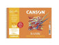Canson Basik Cuaderno de Dibujo A4+ 20 Hojas Microperforadas 130g/m² - Sin Recuadro - Medidas 23x32.5cm - Color Blanco