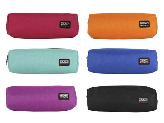 Ingraf Mediterraneo Portatodo 1 Cremallera - Diseño Compacto - Ideal para Organizar - Material Resistente - Colores Surtidos - Cantidad: 12