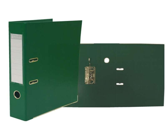 Bismark Archivador A-Z PVC A4 Lomo 75mm - Gran Resistencia - Tarjetero en el Lomo - Cartoneras Metalicas en el Borde Inferior - Mecanismo de Palanca - Color Verde