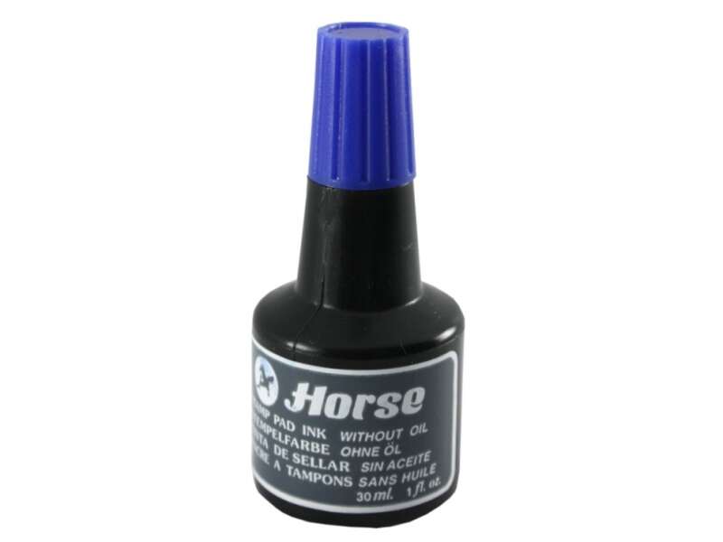 Horse Bote de Tinta para Tampon 30ml - Sin Aceite - Color Azul