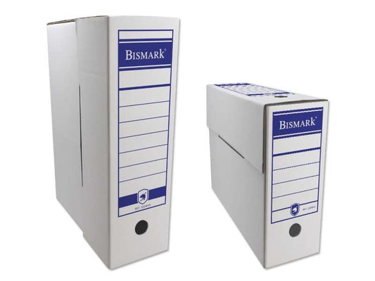 Bismark Archivo Definitivo Folio - Carton Corrugado - Papel Blanco con Zonas Pre Impresas - Doble Ollado - Desplegado para Mejor Transporte
