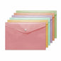 Bismark Sobre Portadocumentos A6 - Cierre de Broche - Fabricado en Polipropileno - Colores Pastel Surtidos - Cantidad: 50