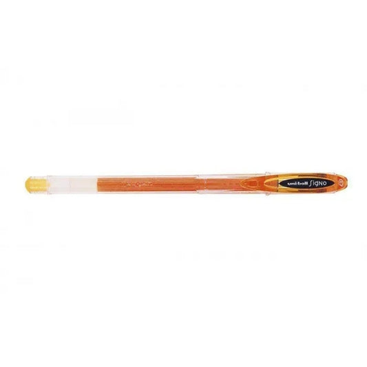 Uni-ball Signo UM-120 Boligrafo de Tinta Gel - Punta de Bola 0.7mm - Tinta Resistente al Agua y Luz - Color Naranja - Cantidad: 12