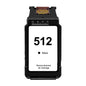 Canon PG512/PG510 Negro Cartucho de Tinta Remanufacturado - Muestra Nivel de Tinta