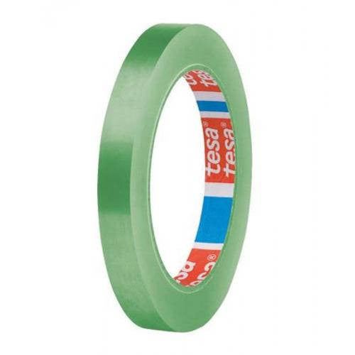 Tesa 60404 Cinta de Embalar Premium 12mm x 66 Metros - Fabricado en SPVC - Adhesivo de Caucho Natural - Color Verde - Cantidad: 12