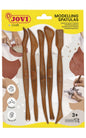 Jovi Modelling Spatulas Skin Pack 5 Modeladores para Arcilla, Barro y Plastilina - Herramientas de Moldeado - Accesorios para Creaciones Artisticas - Color Marrón