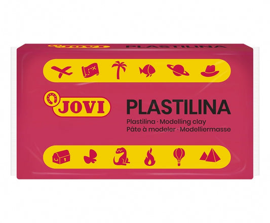Jovi Caja de 30 Pastillas de Plastilina 50gr - Muy Moldeable - No Se Seca - sin Gluten - Libre de Alergenos - No Toxica - Color Rojo