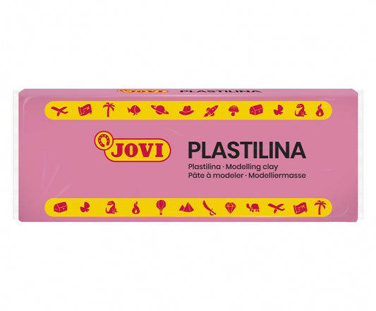 Jovi Caja de 15 Pastillas de Plastilina 150gr - Pasta Vegetal - No Endurece - sin Gluten - Inocua - Facil de Moldear - Ideal para Volumen y Moldes - Color Rosa