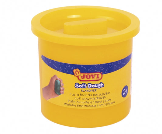 Jovi Soft Dough Blandiver Pack con 5 Botes de Pasta de Modelar 110gr - Blanda y Flexible - Facil de Amasar y Moldear - Ideal para Iniciacion al Modelaje - Color Amarillo
