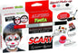 Alpino Fiesta Scary Pack de 4 Botes de Maquillaje Liquido de Diferentes Colores + Pincel + Guia de Ideas - Se Lava con Agua - Testado Dermatologicamente