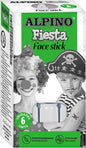 Alpino Fiesta Face Stick Pack con 6 Barritas de Pintura Facial - Sistema Retractil Giratorio - Se Lava con Agua - Testado Dermatologicamente - Color Blanco