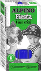 Alpino Fiesta Face Stick Pack con 6 Barritas de Pintura Facial - Sistema Retractil Giratorio - Se Lava con Agua - Testado Dermatologicamente - Color Azul