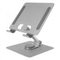 Mars Gaming MA-RST Soporte Tablet Convertible - Acero Resistente - Rotacion 360º - Ajuste Altura 180º - Ultrafino y Plegable - Base Antideslizante - Color Plata