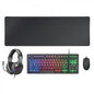 Mars Gaming MCP-RGB3 Combo Gaming 4en1 - Teclado TKL H-Mech LED FRGB - Raton Ultraligero RGB 3200 DPI - Auriculares Sonido Inmersivo - Alfombrilla XXL - Color Negro