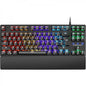 Mars Gaming MKXTKL Teclado Mecanico - Diseño TKL Compacto - Iluminacion RGB Multiefectos - Switches OUTEMU SQ - Reposamuñecas Ergonomico Extraible - Color Negro