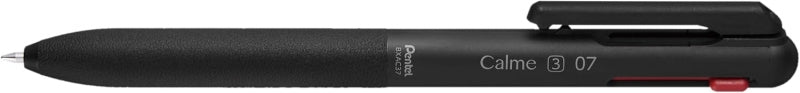 Pentel Calme Boligrafo Retractil de 3 Colores 0.7mm - Cuerpo Color Negro - Colores Tinta Azul, Rojo y Negro - Cantidad: 10