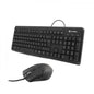 Coolbox KTR-01U Pack USB Teclado 105 Teclas + Raton 4 Botones - Uso Ambidiestro - Cable de 1.50m - Color Negro