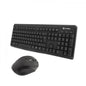 Coolbox KTR-02W Pack Inalambrico USB Teclado Teclas + Raton 1600dpi Ergonómico - Teclas silencionas - Color Negro