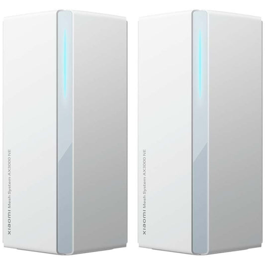 Xiaomi Sistema WiFi Mesh de 2 Unidades WiFi 6 AX3000NE Dual Band - Velocidad hasta 2978Mbps - 4 Puertos RJ-45