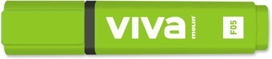 Molin Viva Marcador Fluorescente - Trazo entre 1 y 5mm - Tinta con Base de Agua - Color Verde - Cantidad: 10