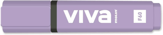 Molin Viva Marcador Fluorescente - Trazo entre 1 y 5mm - Tinta con Base de Agua - Color Violeta - Cantidad: 10