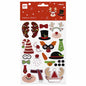 Apli Bolsa con 35 Pegatinas Navideñas Modelo Construccion Navidad - Adhesivo Permanente - Motivos Navideños