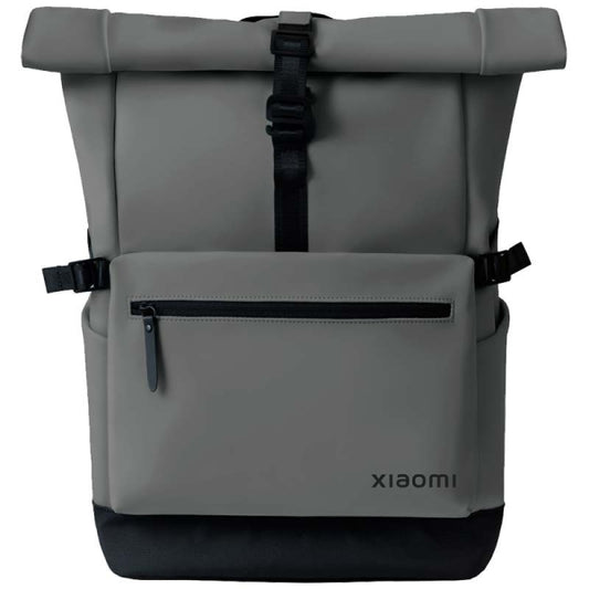 Xiaomi Roll Top Casual Backpack Mochila para Portatil 15,6" 23L - Impermeable - Amplia Apertura Superior Enrollable - Trasera Acolchada y con Malla - Correa para Equipaje - Asas Reforzadas de Doble Costura - Color Gris