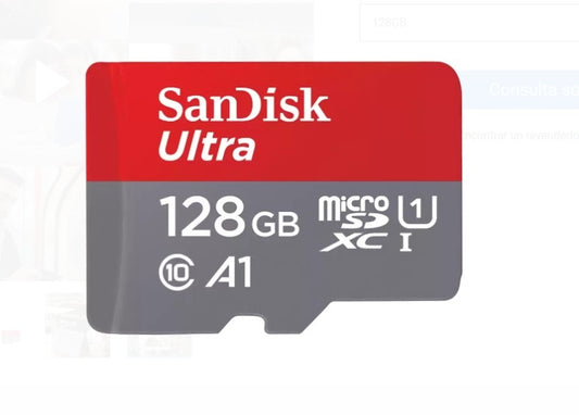 Sandisk Ultra Tarjeta Micro SDXC 128GB UHS-I A1 Clase 10 con Adaptador