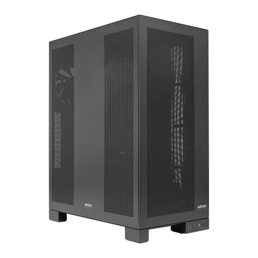 Abysm AI Pro 100 Workstation Caja Torre EATX, ATX, Micro ATX , ITX - Panelado Metalico - 3.5" y 2.5" - USB-A, USB-C y Audio - 1 Ventilador Instalado - Soporta Refrigeracion Liquida