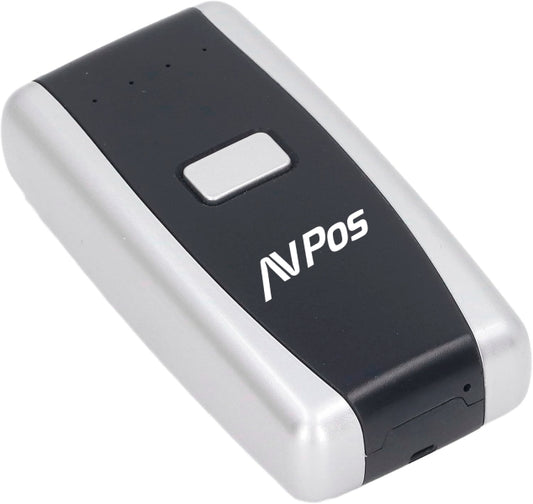 AVPos Lector de Codigos Portatil BT01 - Codigos 1D, 2D y QR - USB y serie - Bluetooth - 1000mAh - Color Negro
