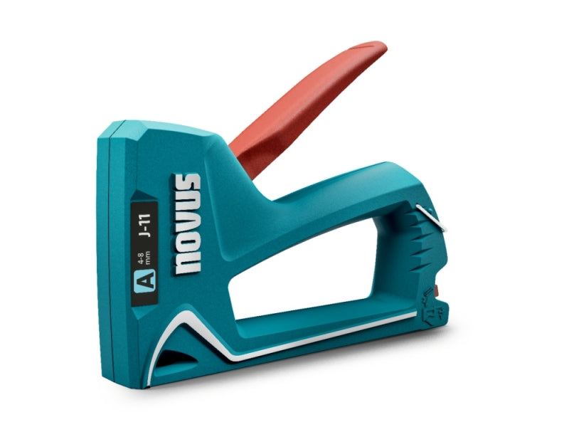 Novus J11 Clavadora/Grapadora - Para Grapas de 4 a 8mm - Carga Inferior con Desbloqueo de Seguridad - Indicador de Cantidad de Grapas Restante