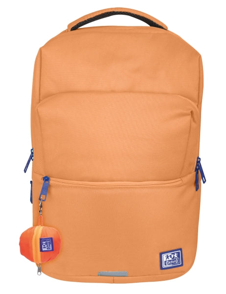 Oxford B-Ready Mochila 28L - Tamaño 42x30x15cm - Bolsillo Acolchado - Asa Superior - Funda para Lluvia - Poliester Reciclado RPET - Color Melocoton