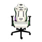 Cromad Serie Raptor Legendary Silla Gaming - Altura Regulable con Piston de Gas Clase 2 - Reclinable hasta 180º - Cojines Lumbar y Cervical - Ruedas de Nailon de 60mm - Iluminación RGB - Color Blanco