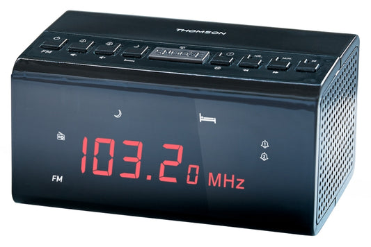 Thomson CR50 Radio Reloj Despertador - Alarma Dual - Color Negro